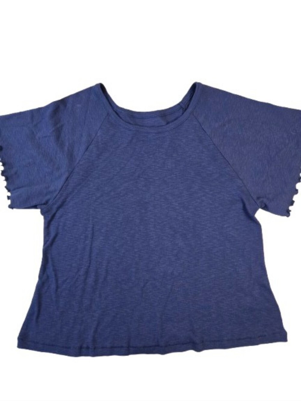 Ava & Viv Navy Blue Lettuce Sleeve Tee XXL